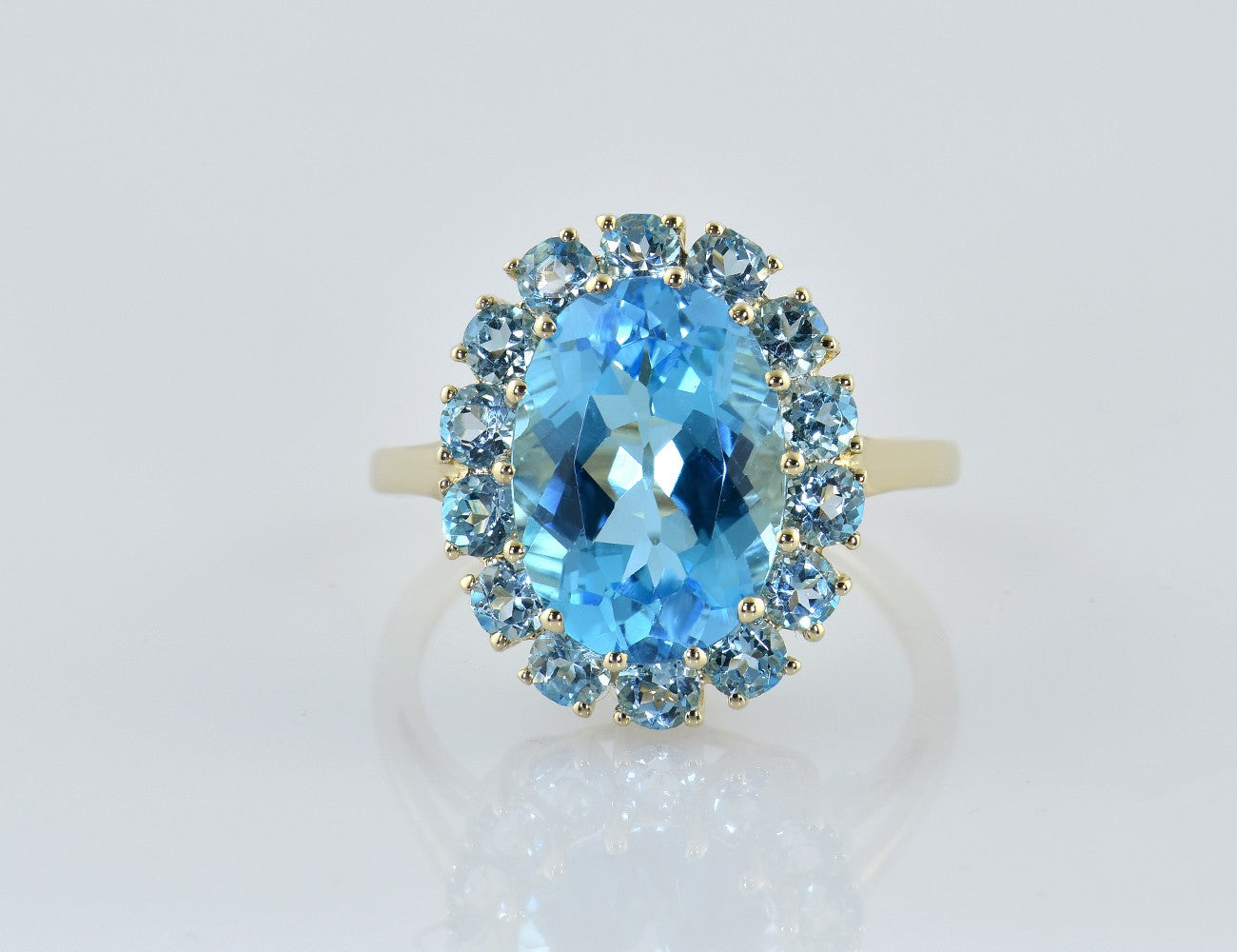 Ring Topas Synthese 333/000 8 K Gelbgold