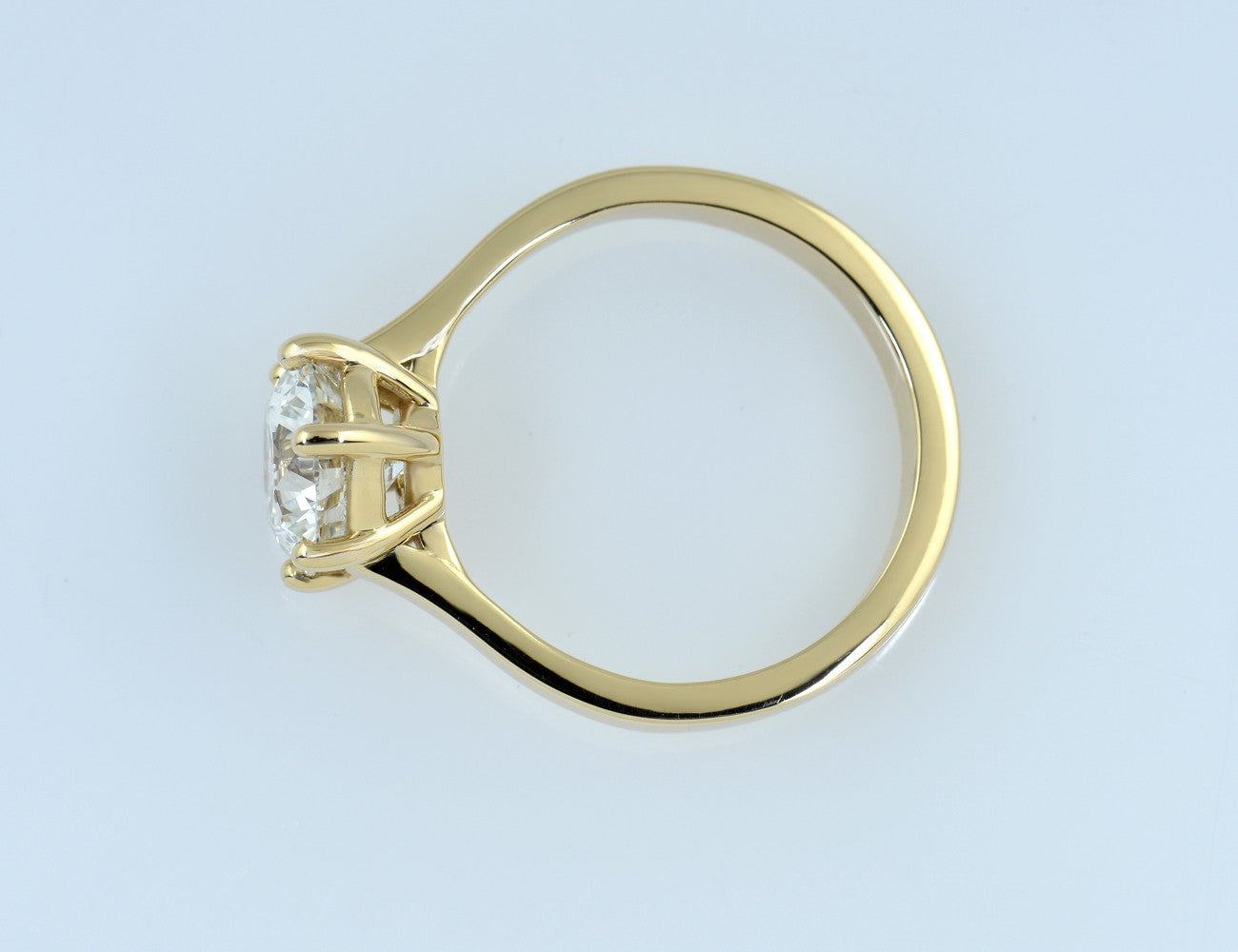 Solitär Ring 585/000 14 K Gelbgold Diamant LG 2,01 ct mit IGI Zertifikat E/VVS2