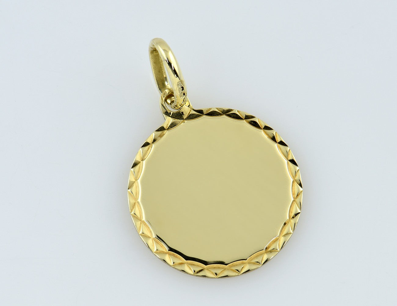 Anhänger Gravurplatte Rund 585/000 14 K Gelbgold