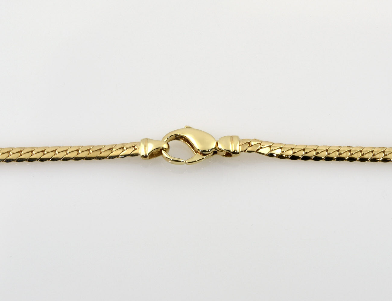 Kette 585/000 14 K Gelbgold Collier 7 Brillanten zus. 0,15 ct, 46 cm lang