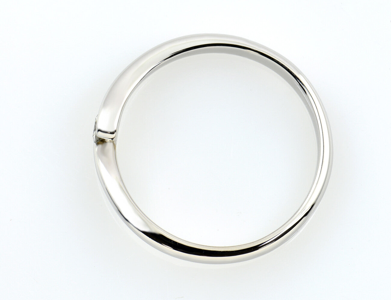 Solitär Diamant Ring 585/000 14 K Weißgold Brillant 0,08 ct