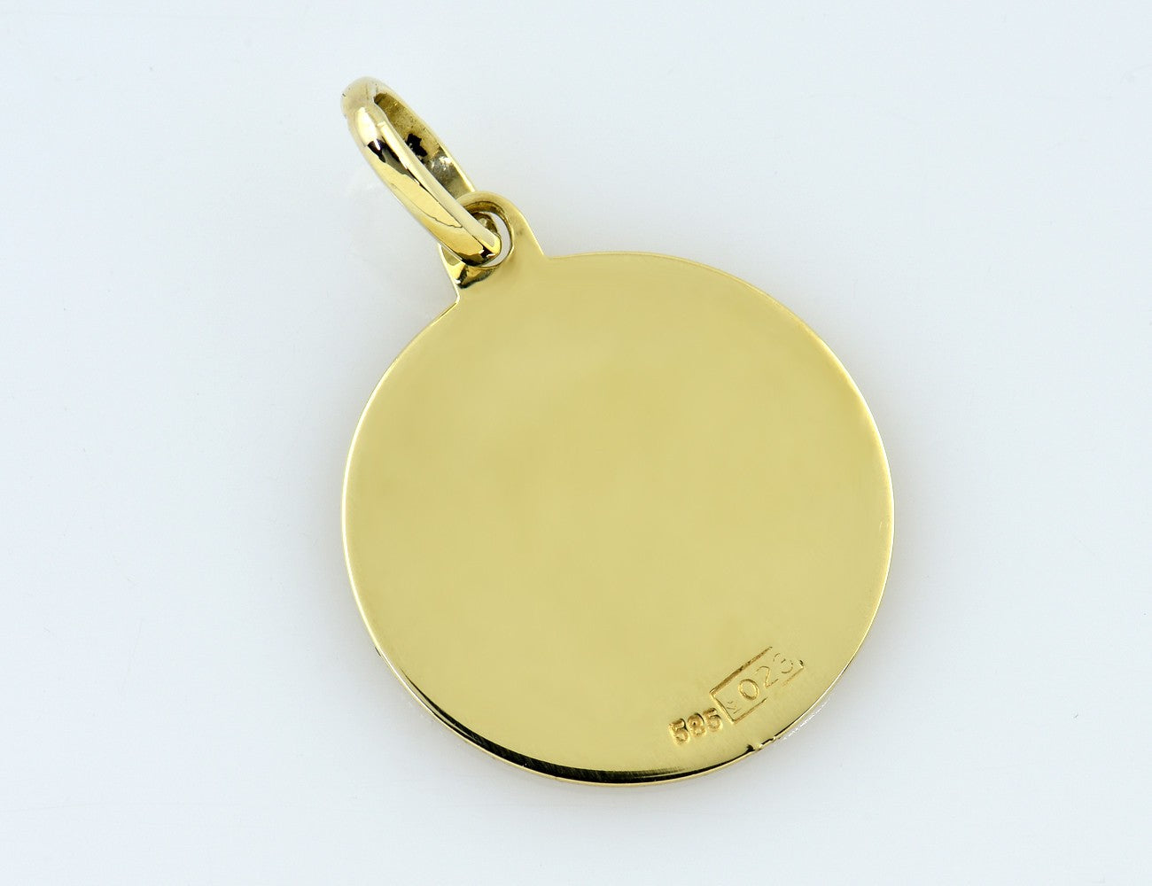 Anhänger Gravurplatte Rund 585/000 14 K Gelbgold