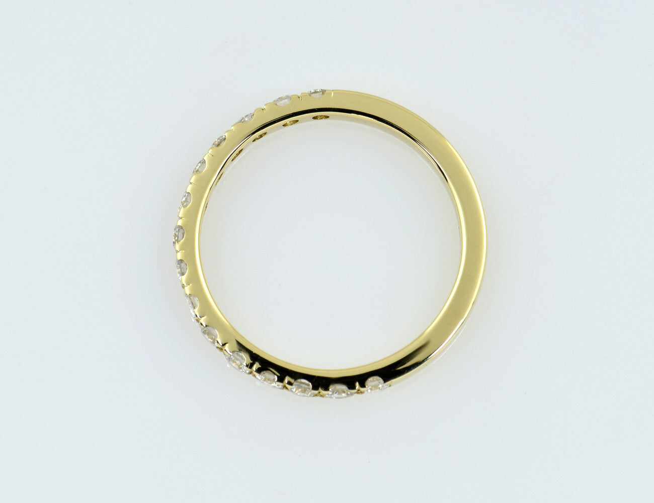Memoire Diamant Ring 585/000 14 K Gelbgold 15 Brillanten zus. 0,52 ct