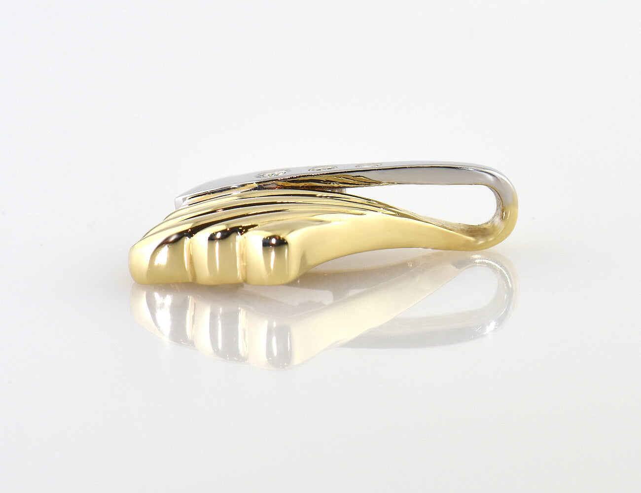 Anhänger Diamant 585 14 K Gelbgold 3 Brillanten zus. 0,08 ct
