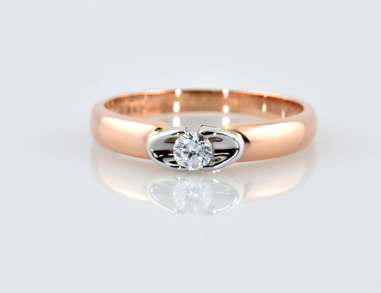 Ring 585/000 14 K Rotgold Zirkonia