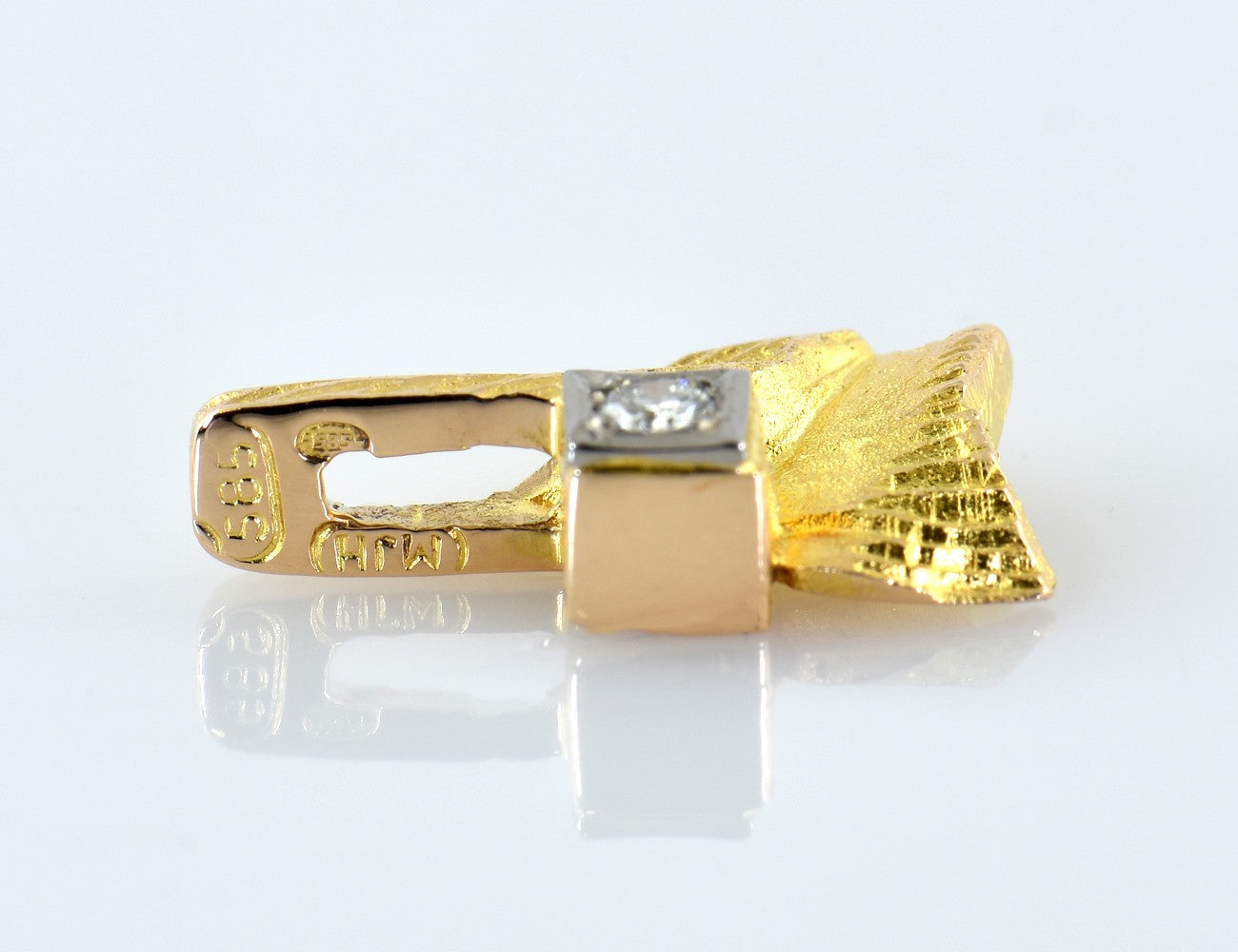 Sirokoru Matti Hyvärin Anhänger Diamant 585/000 14 K Gelbgold 1 Brillant 0,04 ct