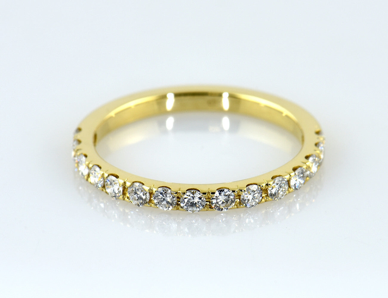 Memoire Diamant Ring 585/000 14 K Gelbgold 15 Brillanten zus. 0,52 ct