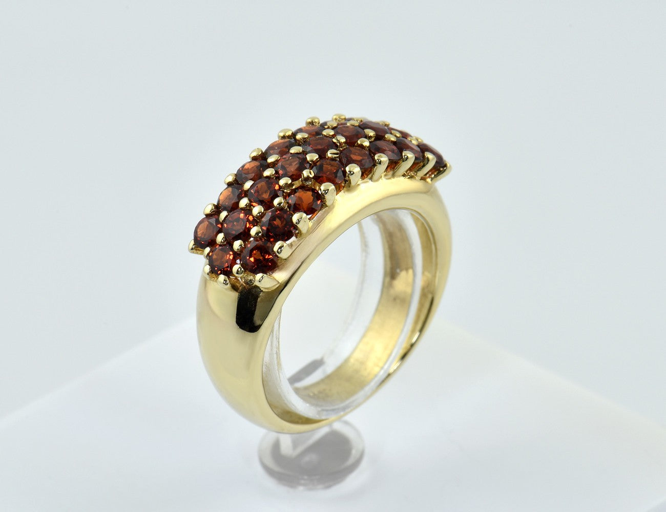 Ring Granat 333/000 8 K Gelbgold