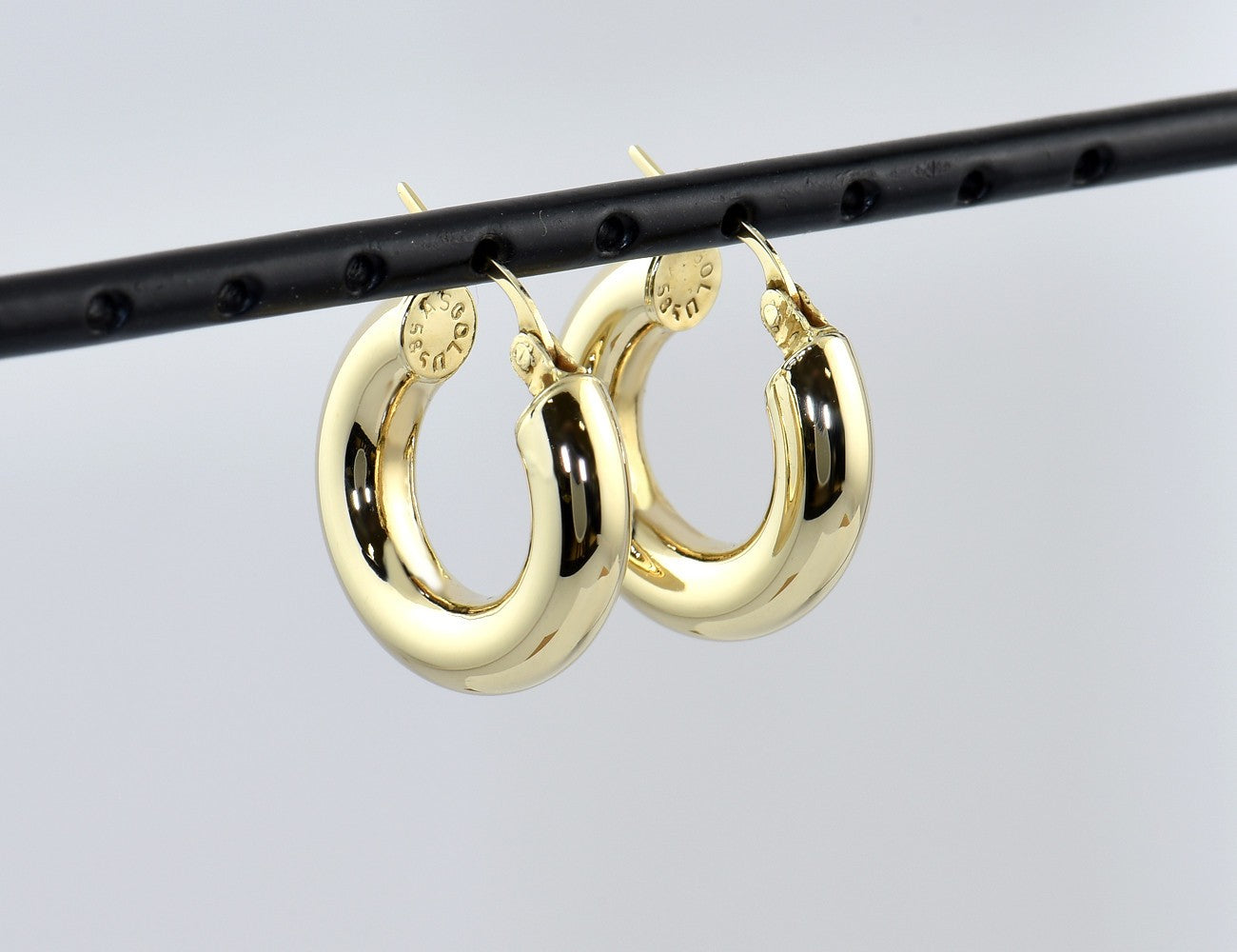 Creolen 585/000 14 K Gelbgold Ohrringe