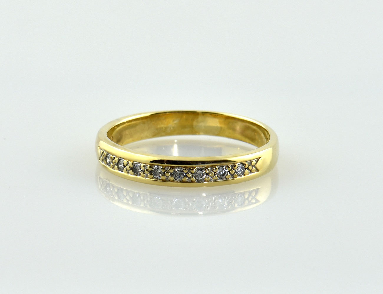 Diamant Memory Ring 333/000 8 K Gelbgold 8 Diamanten zus. 0,08 ct
