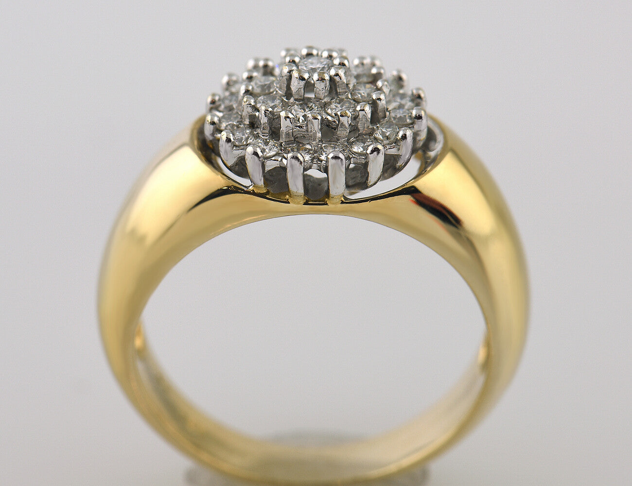Diamant Ring 585 14 K Gelbgold 25 Brillanten zus. 0,40 ct