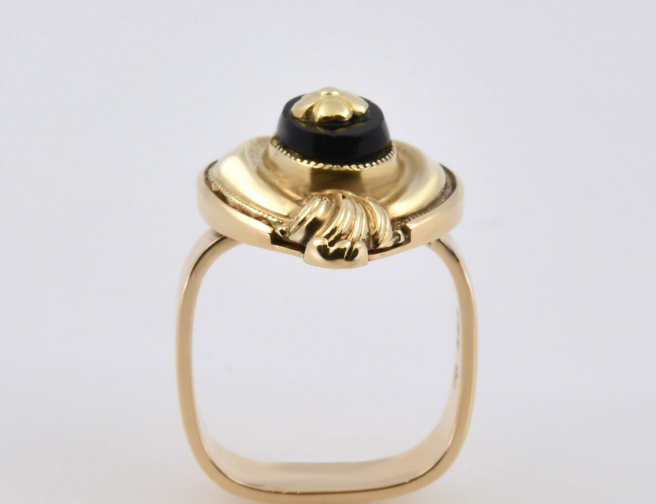 Antiker Onyx Ring 585/000 14 K Gelbgold