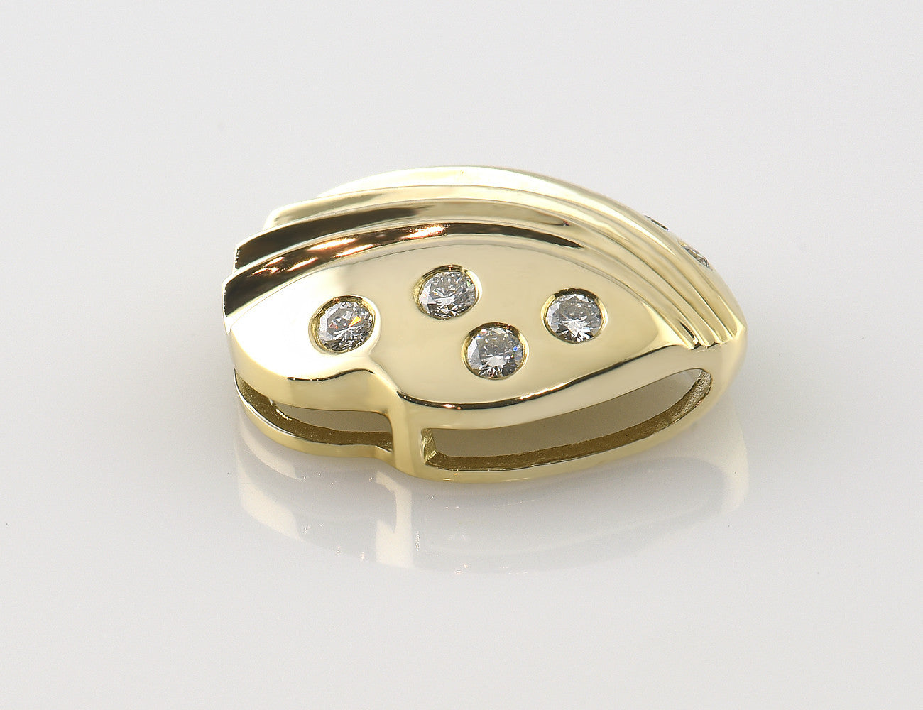 Anhänger Diamant 585/000 14 K Gelbgold 9 Brillanten zus. 0,33 ct