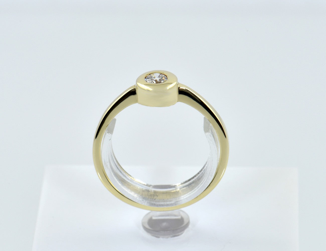 Diamant Solitär Ring 585/000 Gelbgold 14 K Brillant 0,20 ct