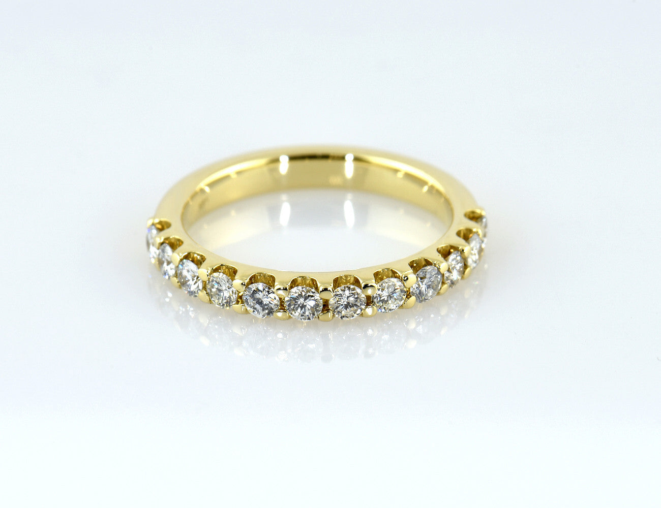 Memoire Diamant Ring 585/000 14 K Gelbgold 12 Brillanten zus. 0,60 ct