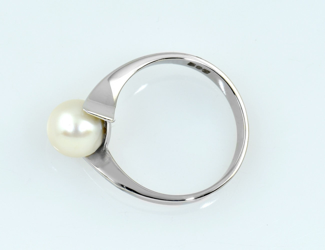 Ring Akoyaperle 585/000 14 K Weißgold