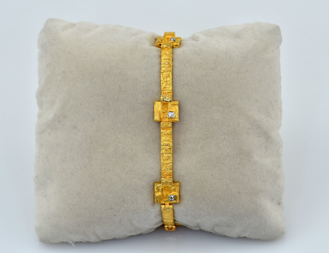 Lapponia Armband Diamant 750/000 18 K Gelbgold 6 Brillanten zus. 0,11 ct