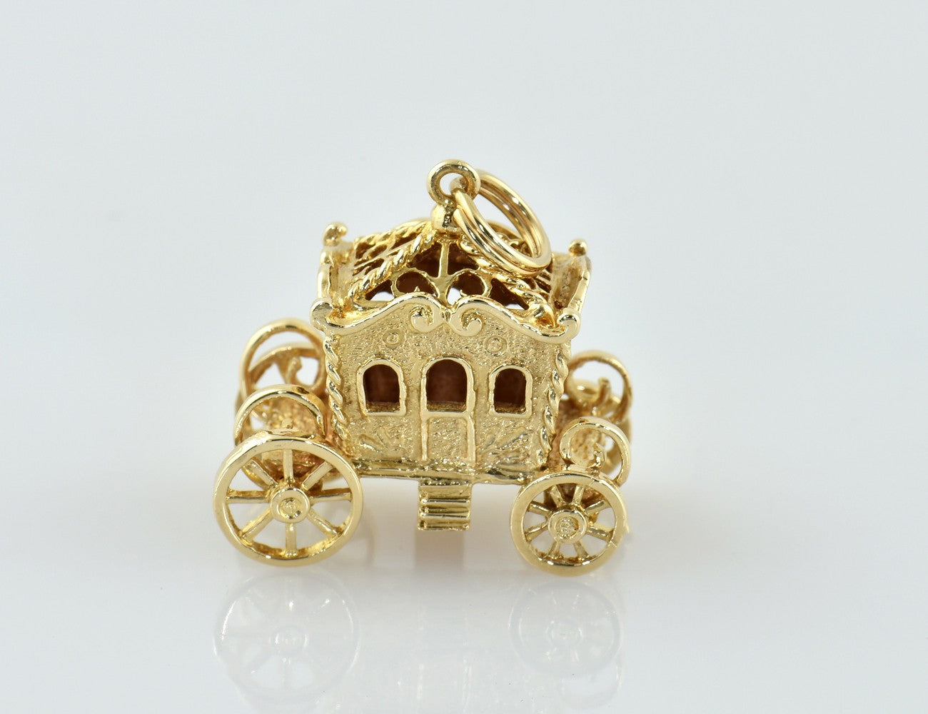 Anhänger Kutsche 585/000 14 K Gelbgold