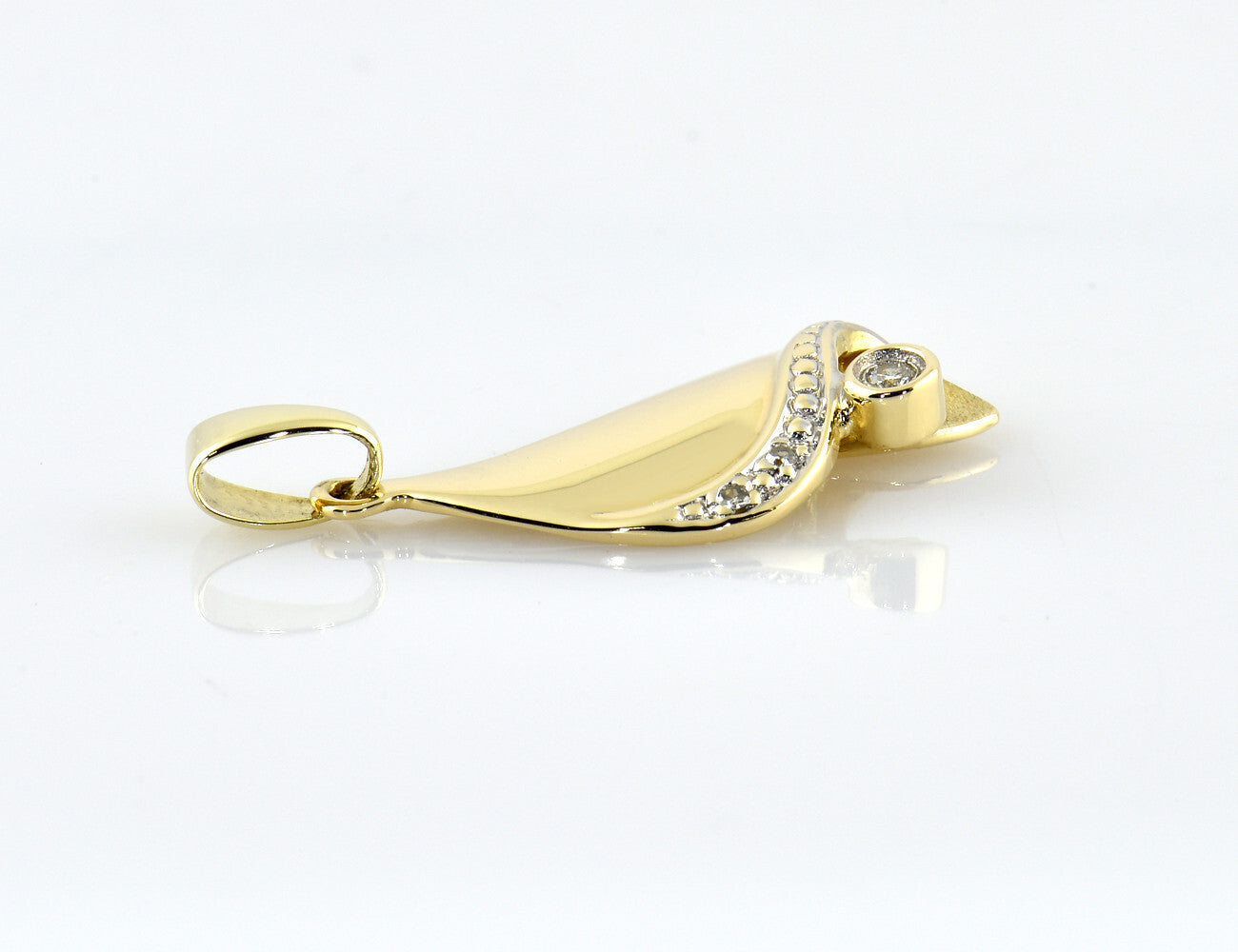 Anhänger Diamant 585/000 14 K Gelbgold 3 Brillanten zus. 0,04 ct