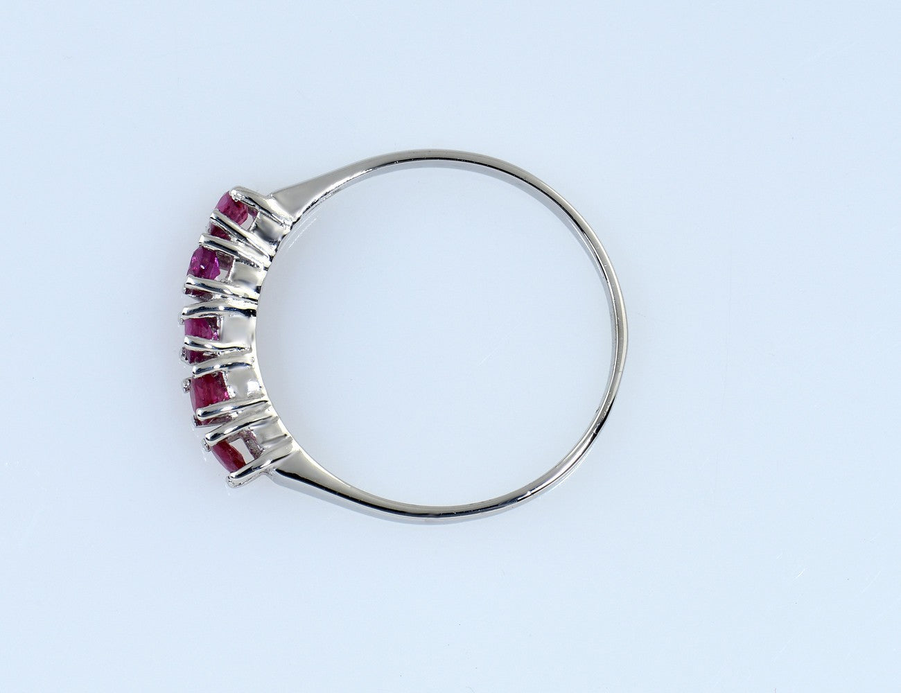 Rubin Ring 585/000 14 K Weißgold