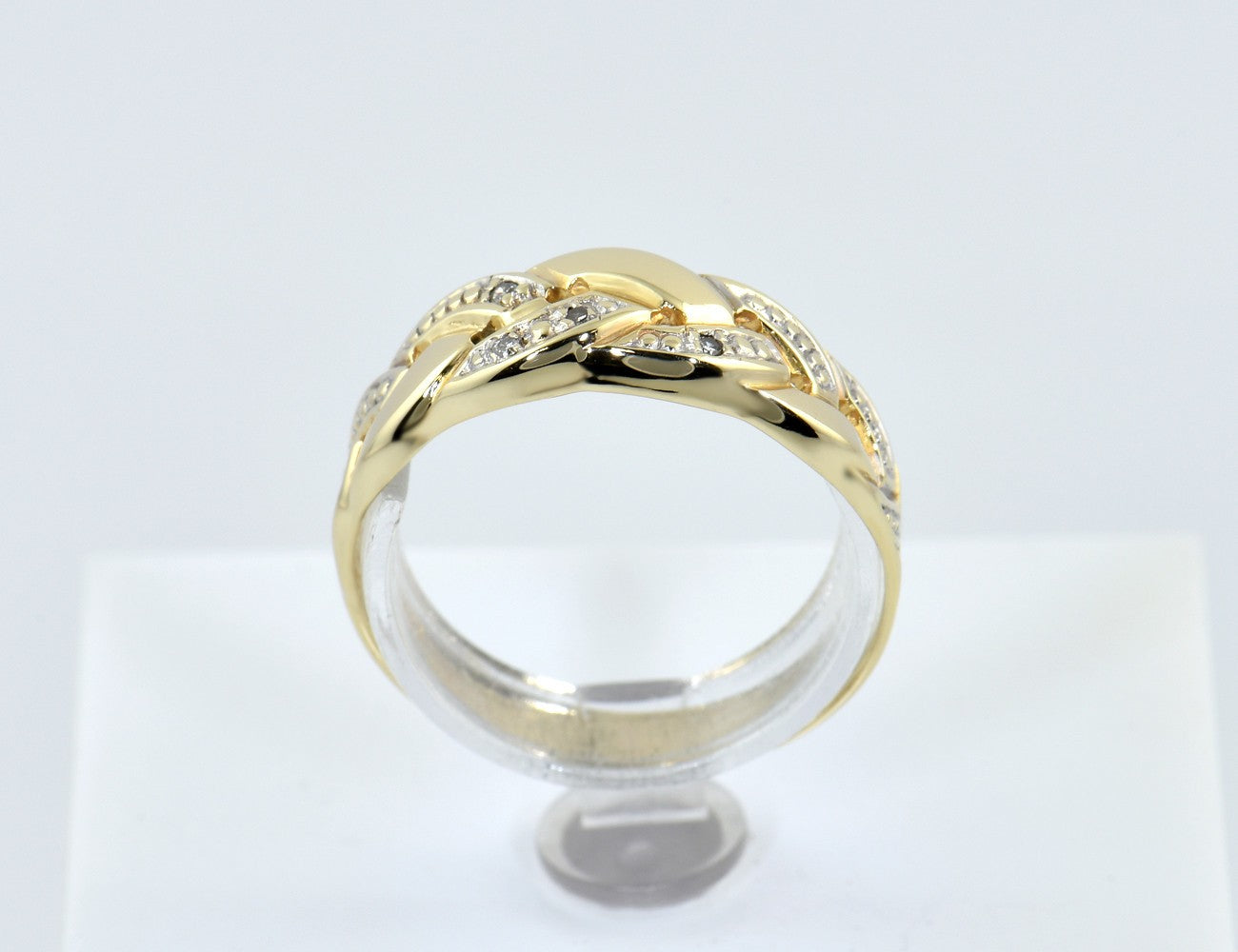 Diamant Ring 585/000 14 K Gelbgold 4 Diamanten