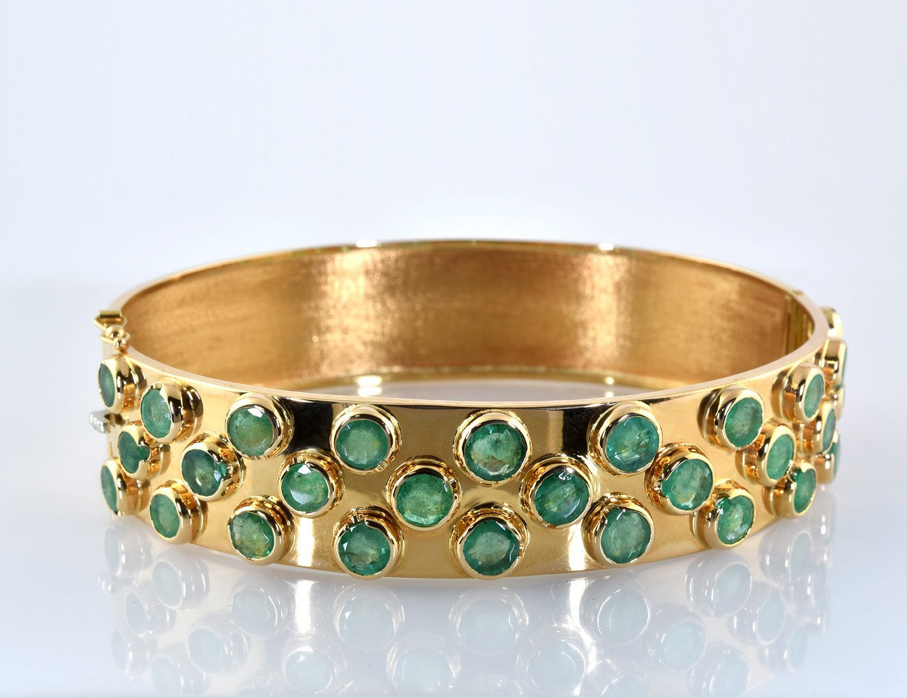 Smaragd Armreif 750/000 Gelbgold