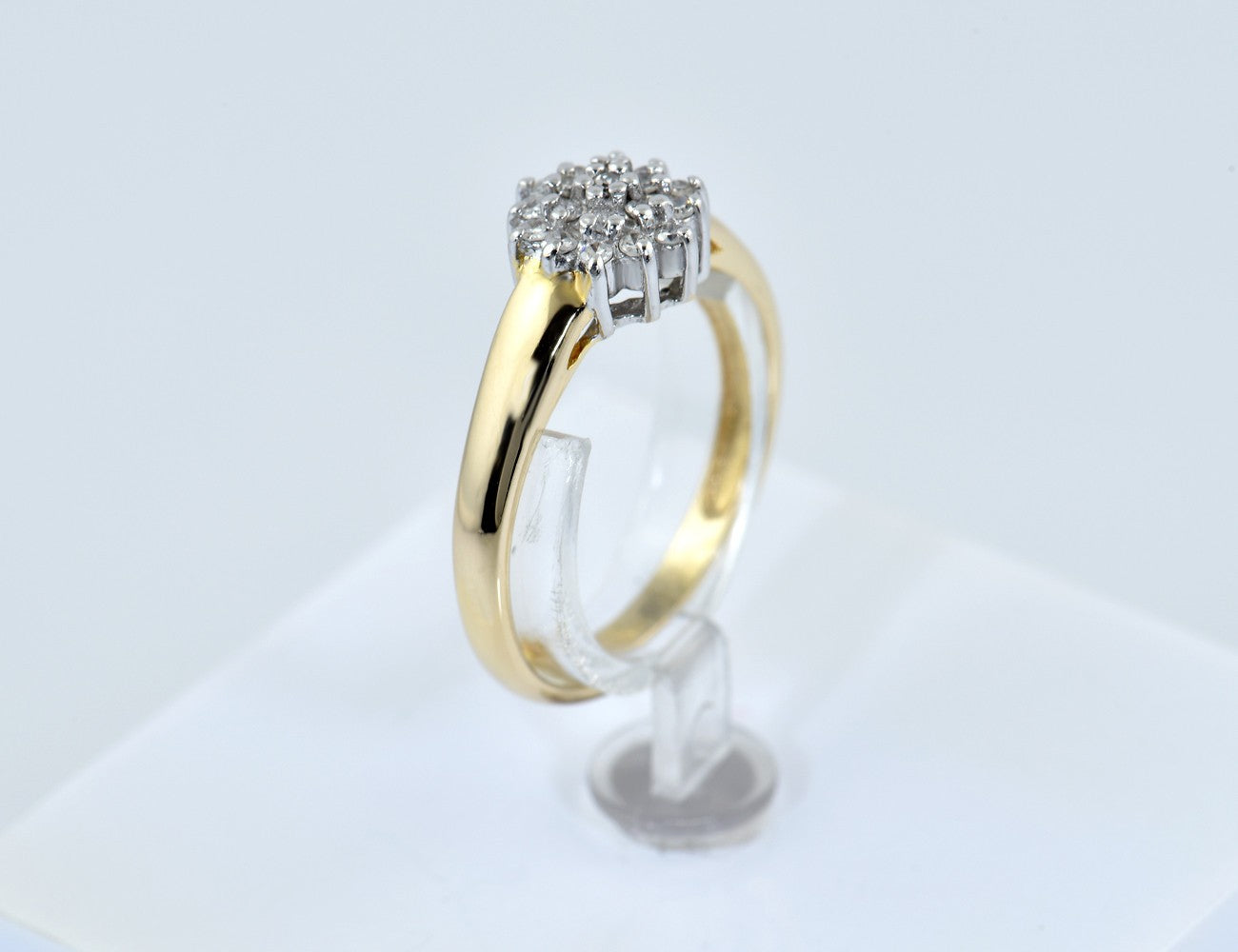 Diamant Ring 585/000 14 K Gelbgold 19 Diamanten zus. 0,20 ct
