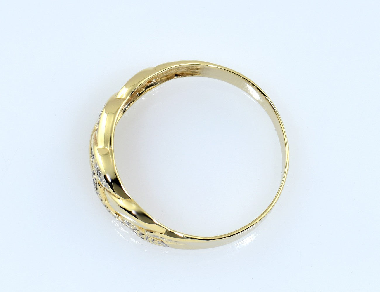 Diamant Ring 585/000 14 K Gelbgold 4 Diamanten