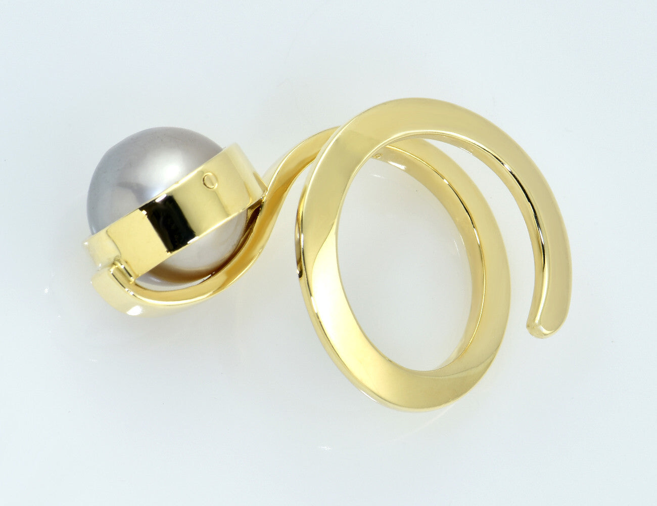 South Sea pearl ring 585/000 14 K yellow gold