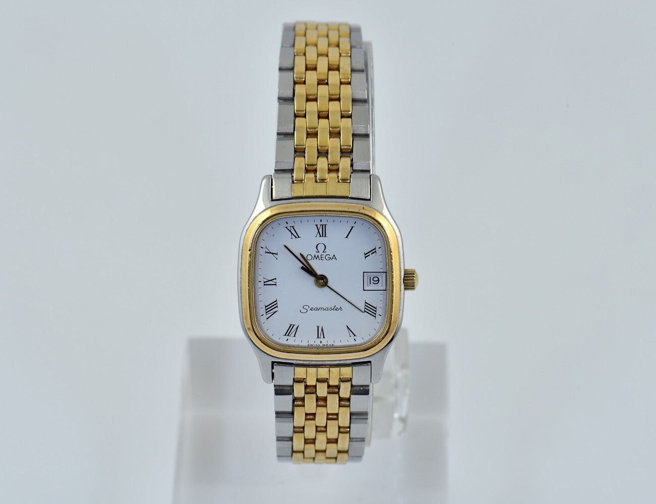 OMEGA Seamaster Damen Quarzuhr Stahl / Gold