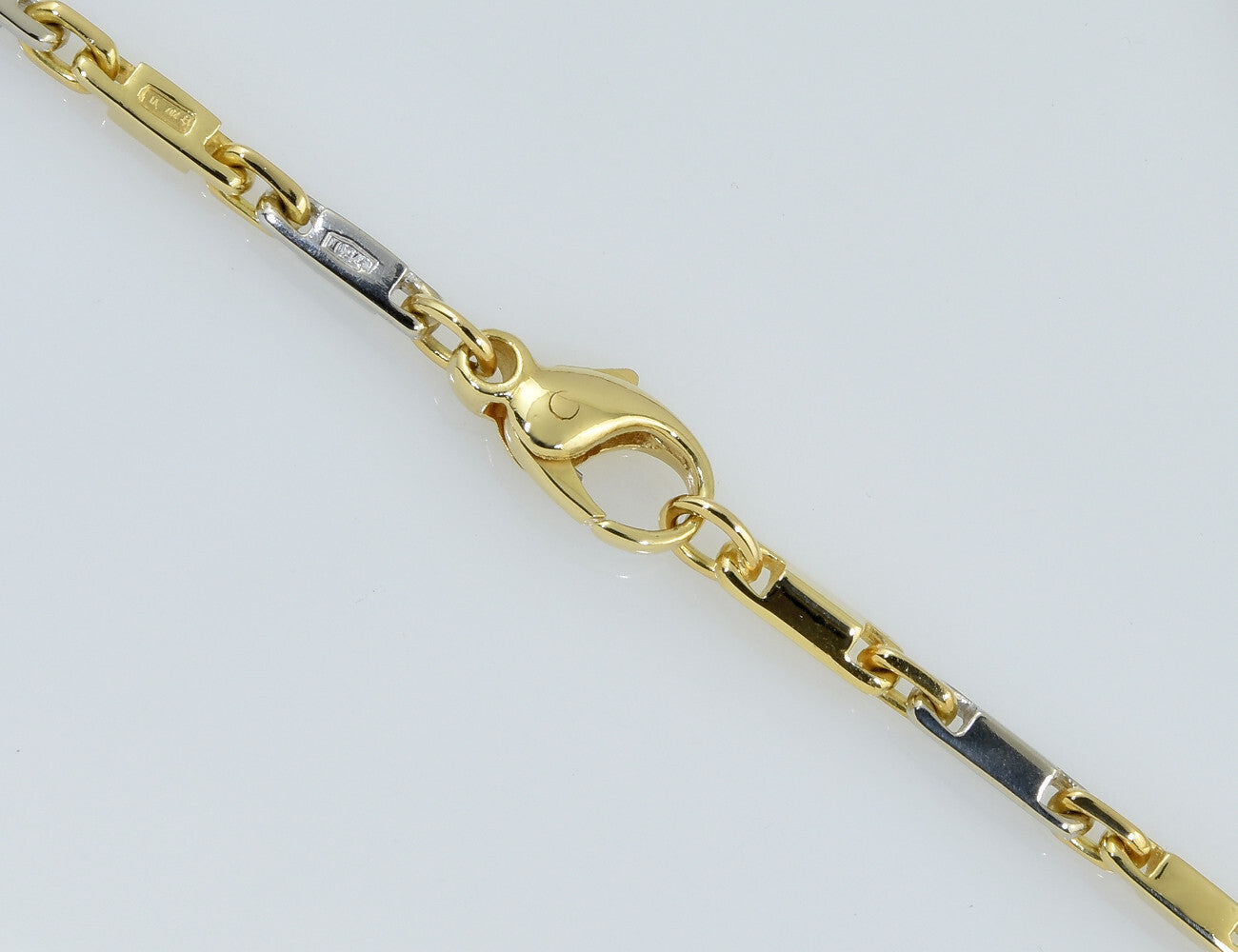 Kette 50 cm lang 750/000 18 K Gelb-/ Weißgold