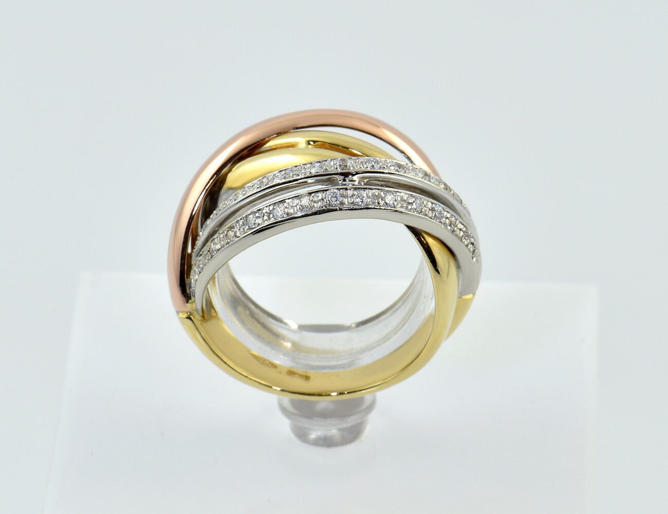 Ring 585/000 14 K Gelb-/ Weiß-/ Rotgold Zirkonia