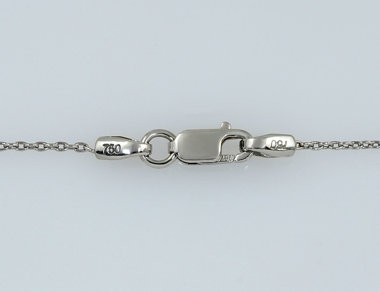 Chain 750/000 18 K white/yellow gold 172 diamonds total 1.50 ct 44 cm long