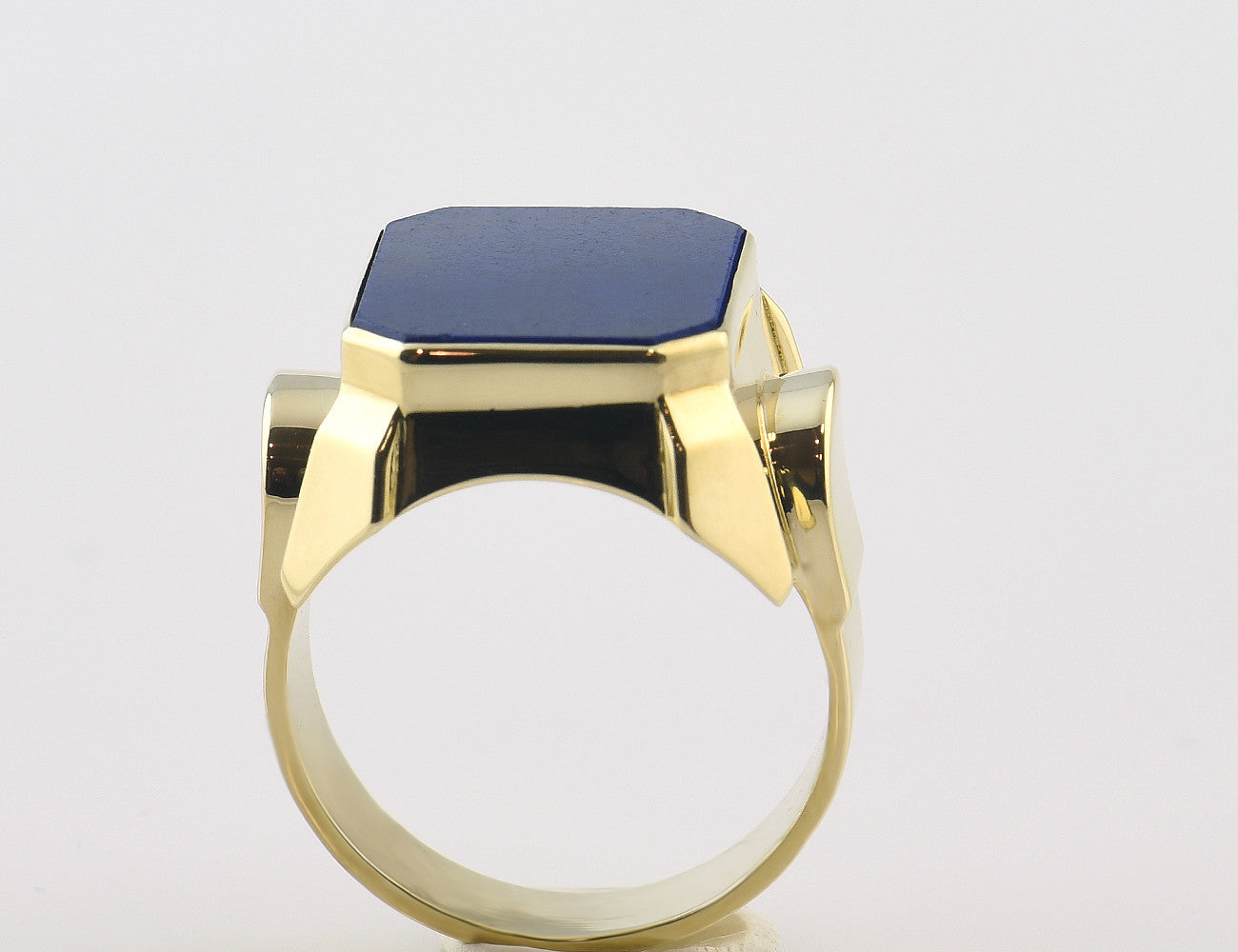 Lapis Herren Ring 585/000 14 K Gelbgold