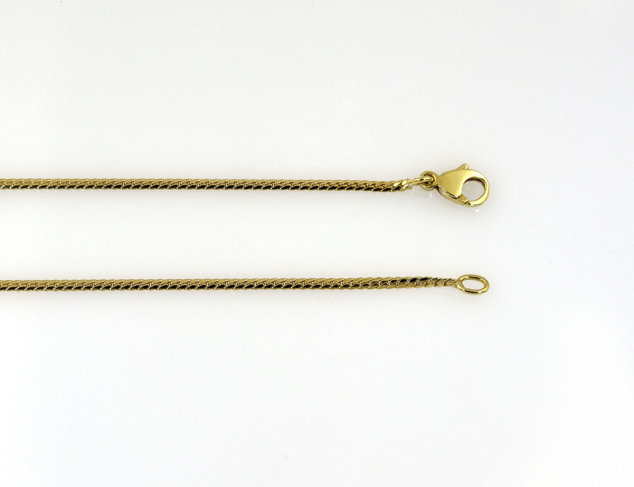 Kette 585/000 14 K Gelbgold Collier Rubin, Saphir, Diamant, 42 cm lang