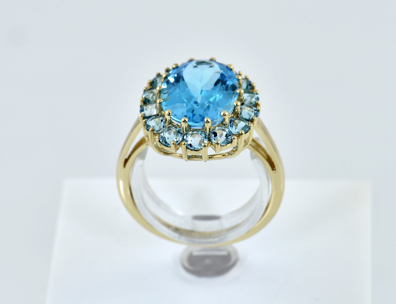 Ring Topas Synthese 333/000 8 K Gelbgold