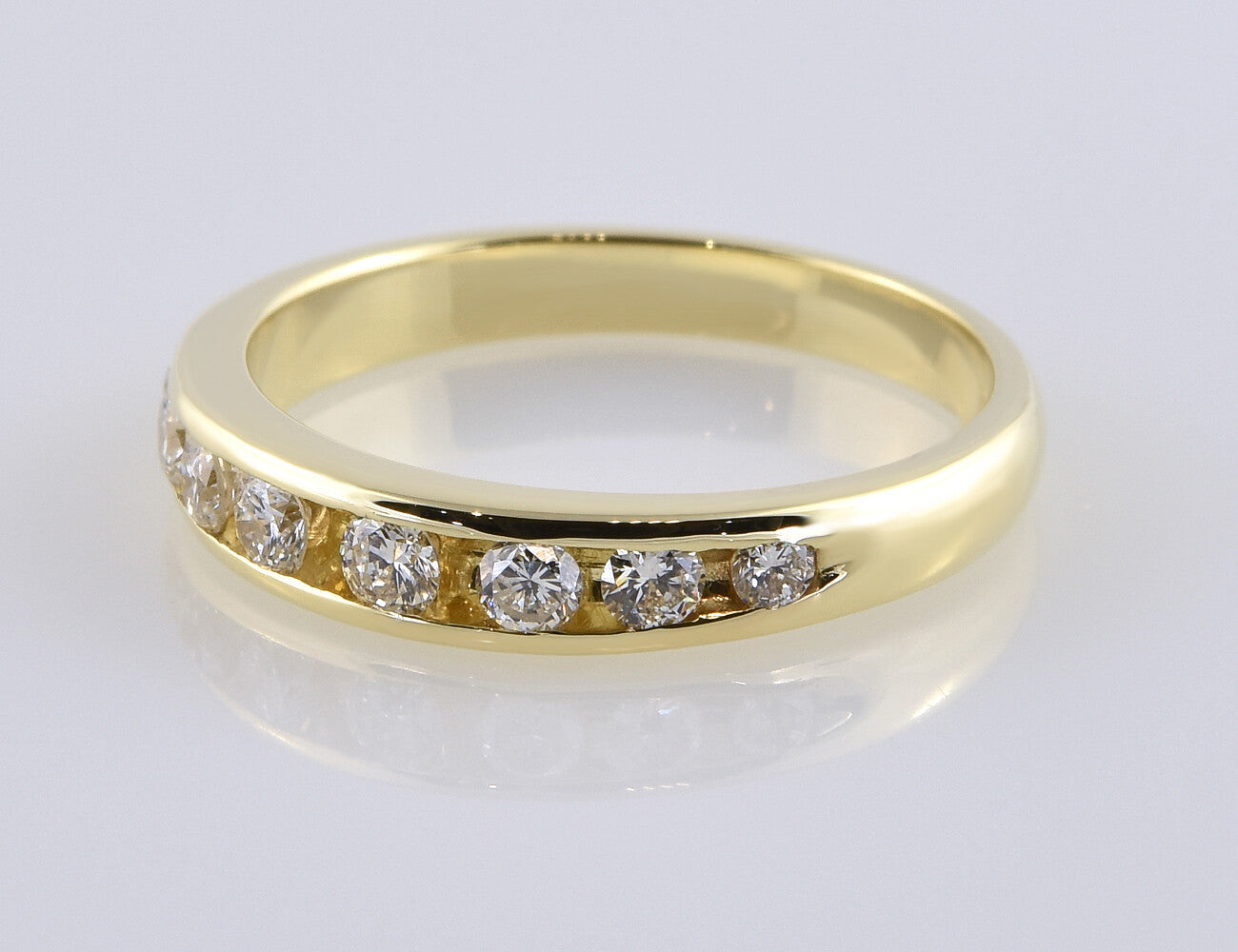 Diamant Ring 585/000 14 K Gelbgold 8 Brillanten zus. 0,50 ct