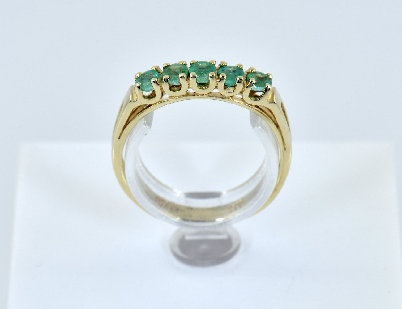 Smaragd Ring 333/000 8 K Gelbgold
