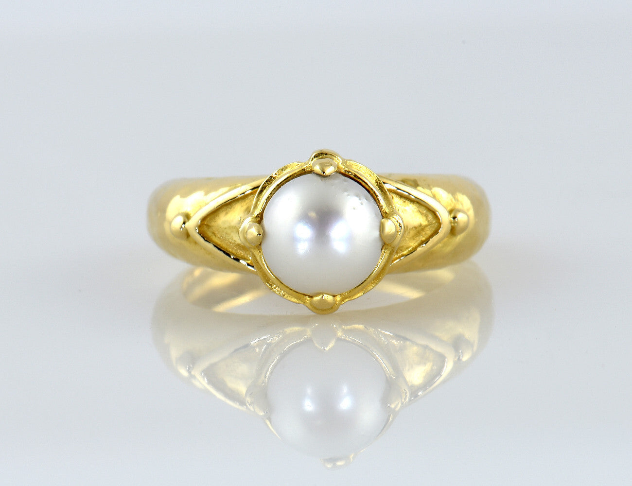 Ring Akoya-Perle 750/000 18 K Gelbgold