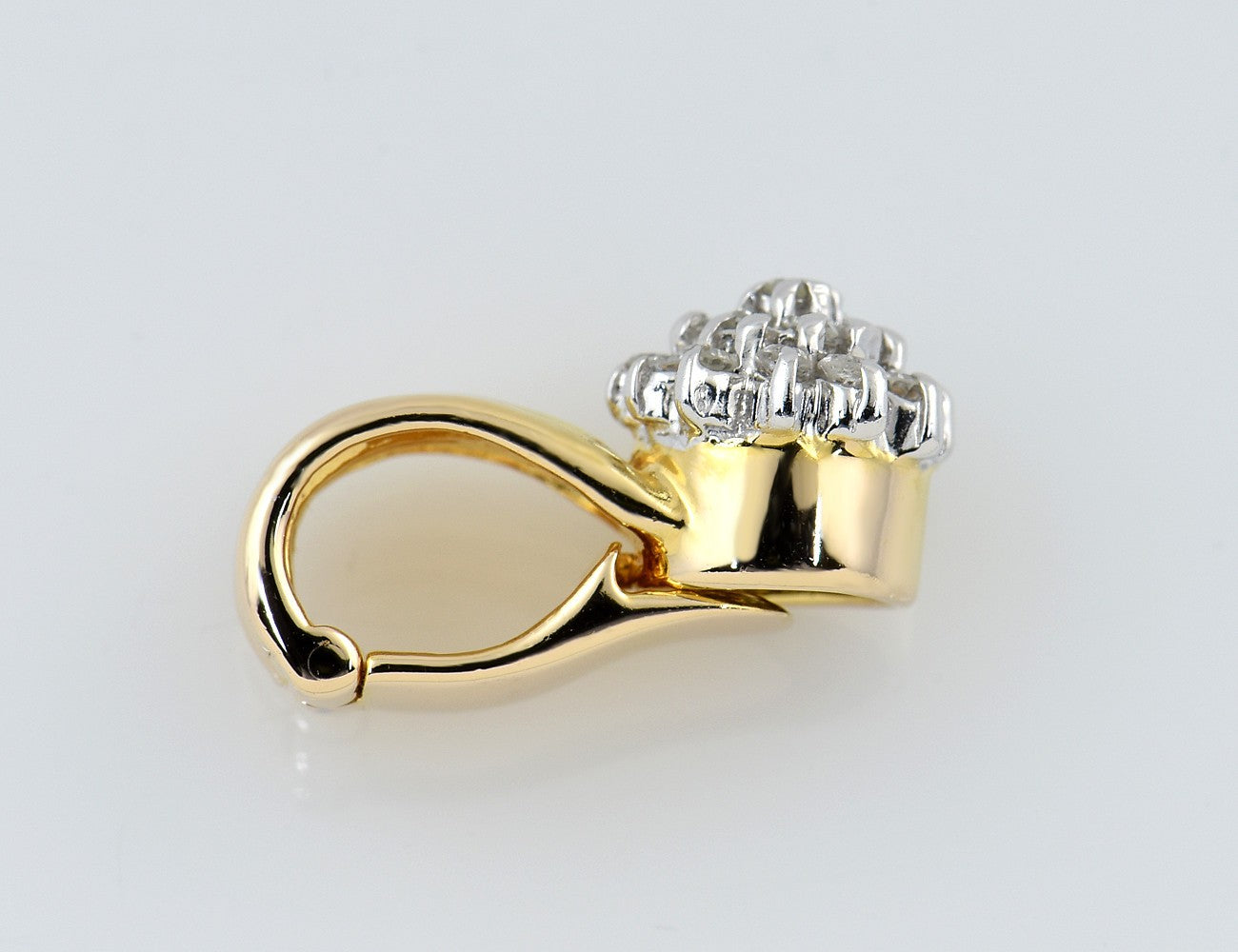 Anhänger Diamant 585/000 14 K Gelbgold, 18 Diamanten zus. 0,20 ct