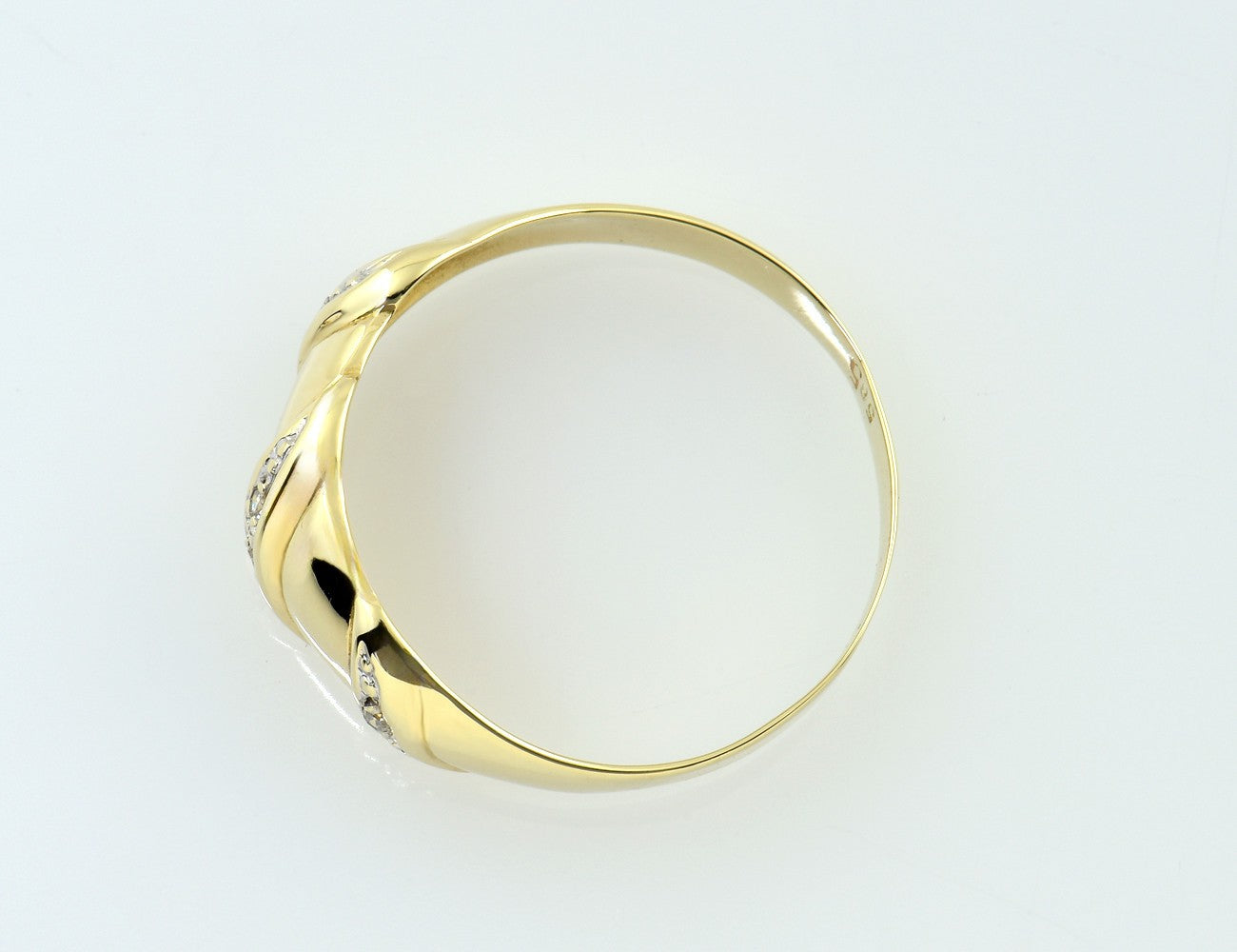 Diamant Ring 585/000 14 K Gelbgold 4 Diamanten zus. 0,04 ct