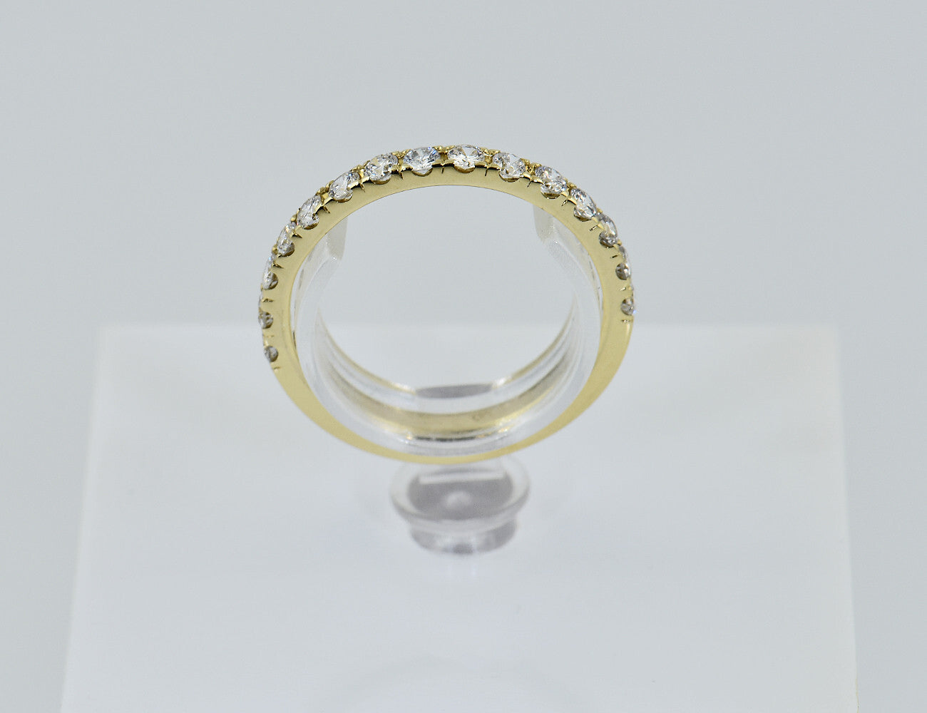 Memoire Diamant Ring 585/000 14 K Gelbgold 15 Brillanten zus. 0,52 ct