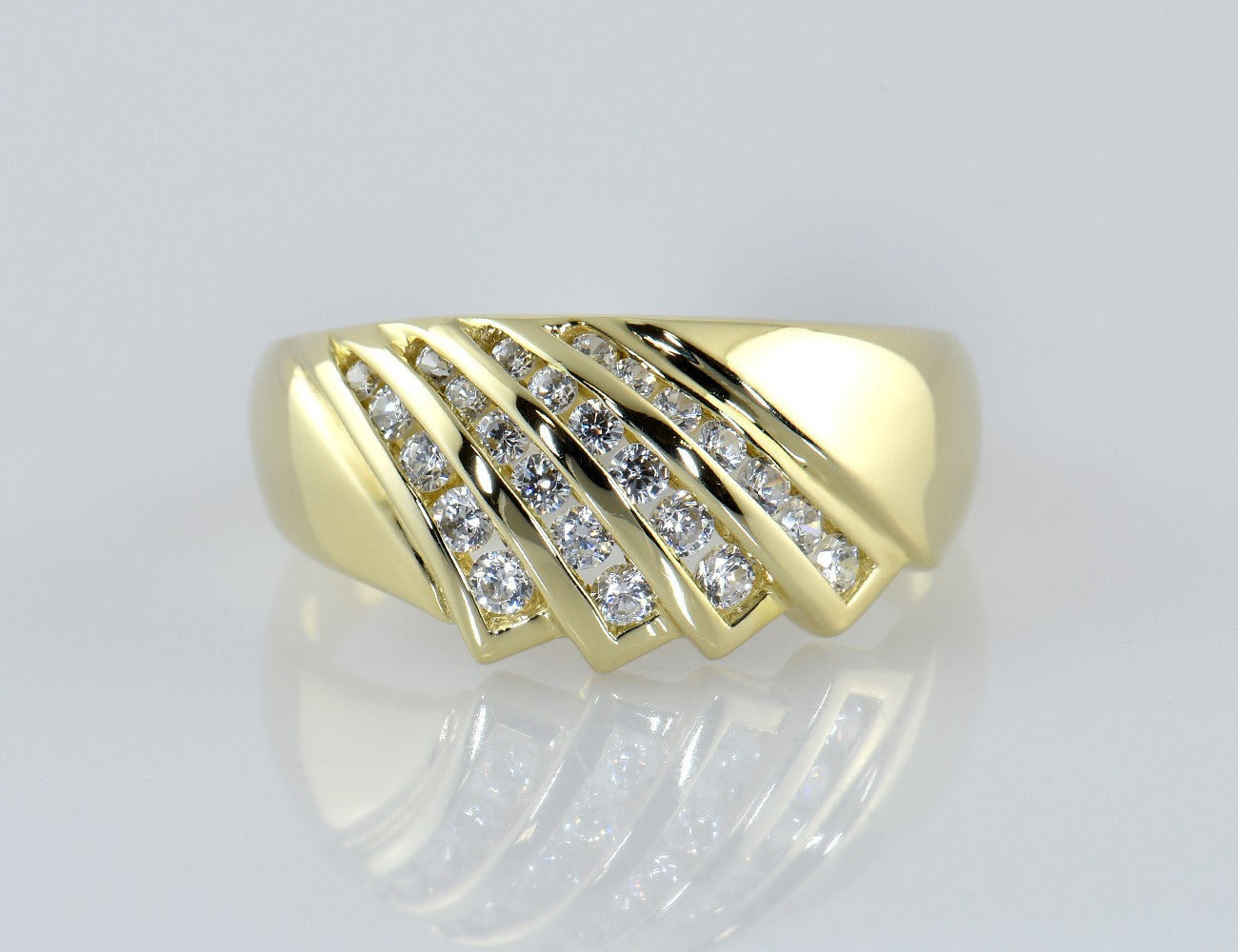 Ring 333/000 8 K Gelbgold Zirkonia
