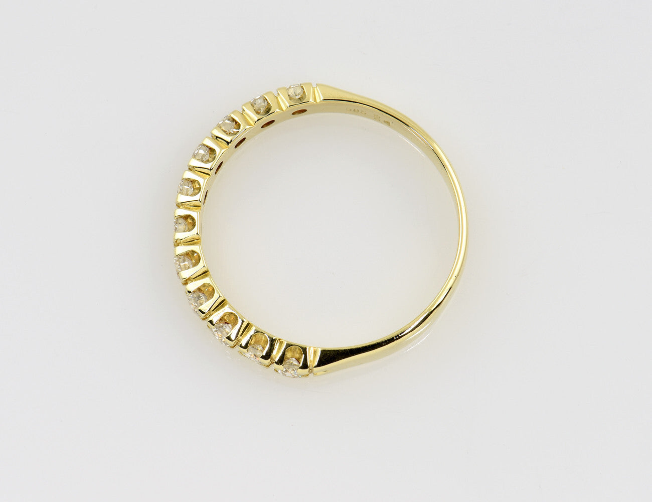 Memoire Diamant Ring 585/000 14 K Gelbgold 11 Brillanten zus. 0,50 ct