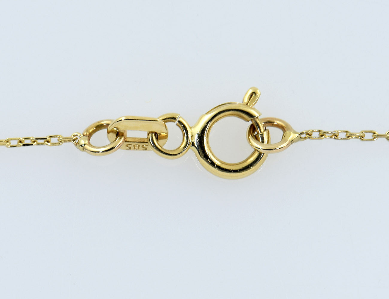 Anhänger Herz mit Kette 585/000 14 K Gelbgold Zirkonia 44 cm