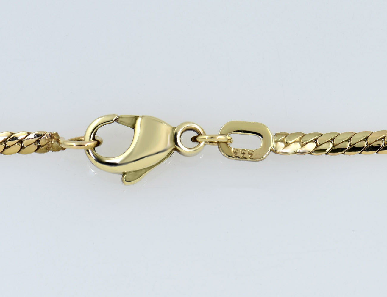 Kette 333/000 8 K Gelbgold Collier 1 Brillant 0,03 ct, 38 cm lang