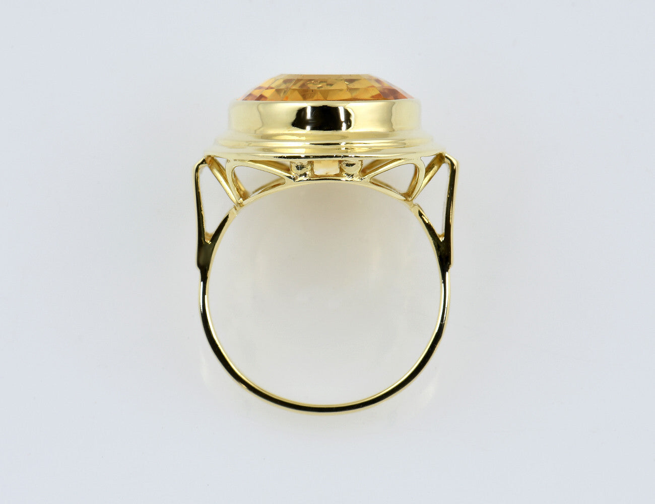 Ring Citrin 585/000 14 K Gelbgold