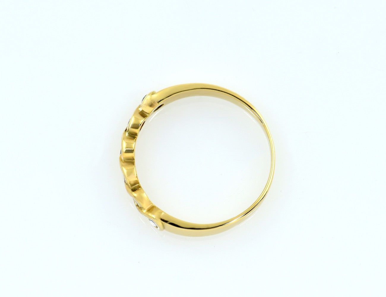 Diamant Ring 585/000 14 K Gelbgold 6 Brillanten zus. 0,09 ct
