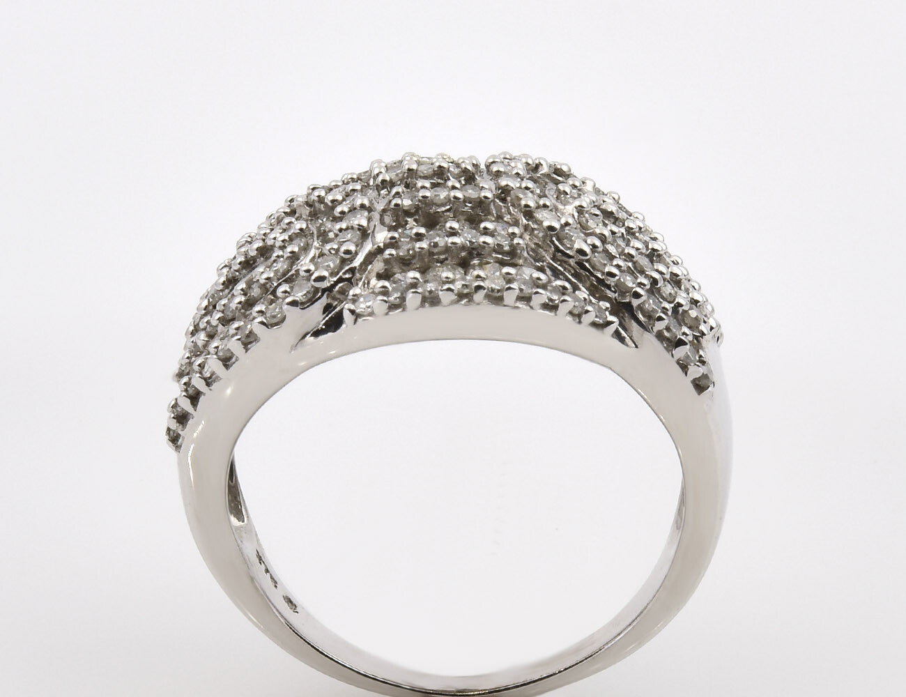 Diamant Ring 375/000 9 K Weißgold 168 Diamanten zus. 1,75 ct