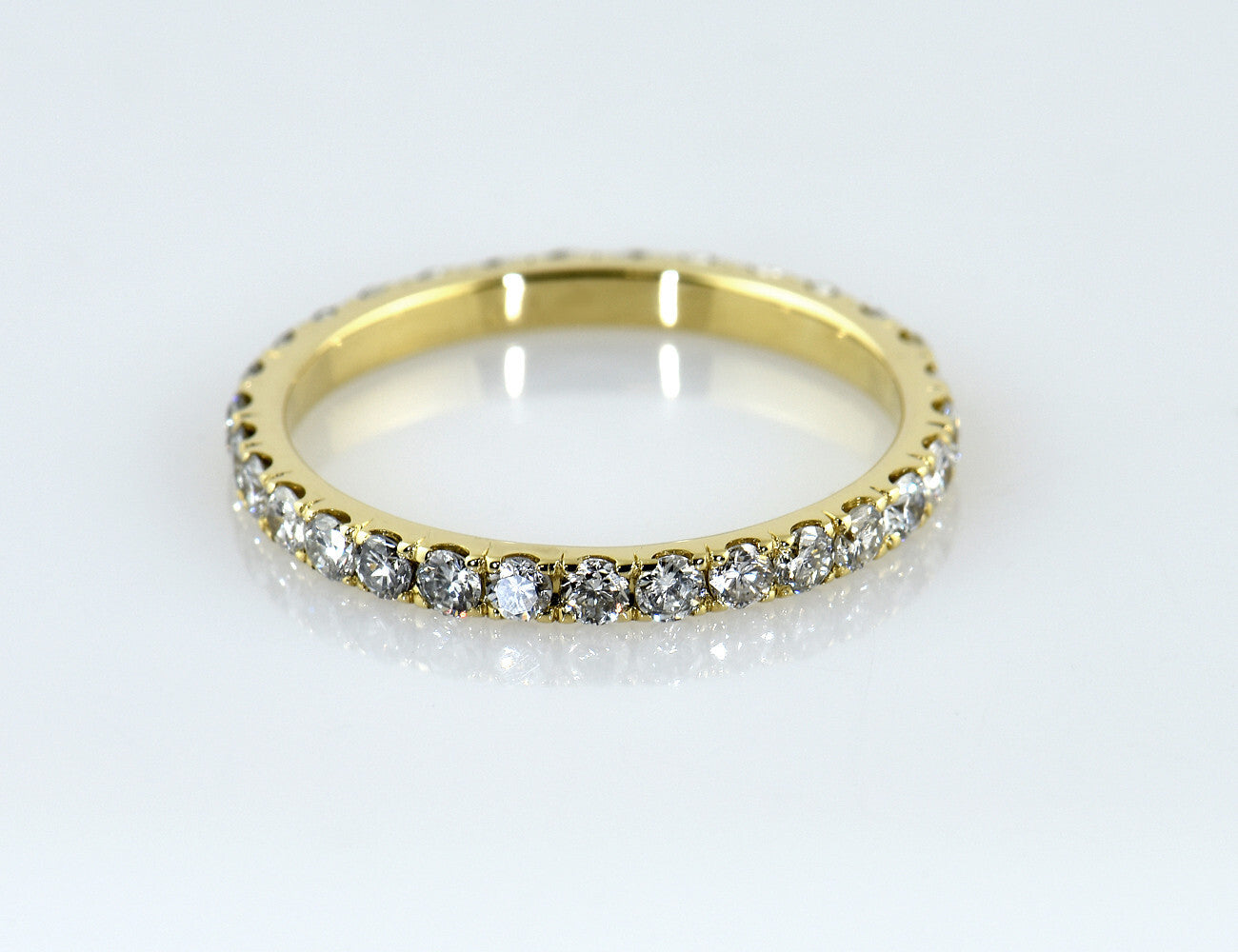 Memoire Diamant Ring 585/000 14 K Gelbgold 30 Brillanten zus. 0,90 ct